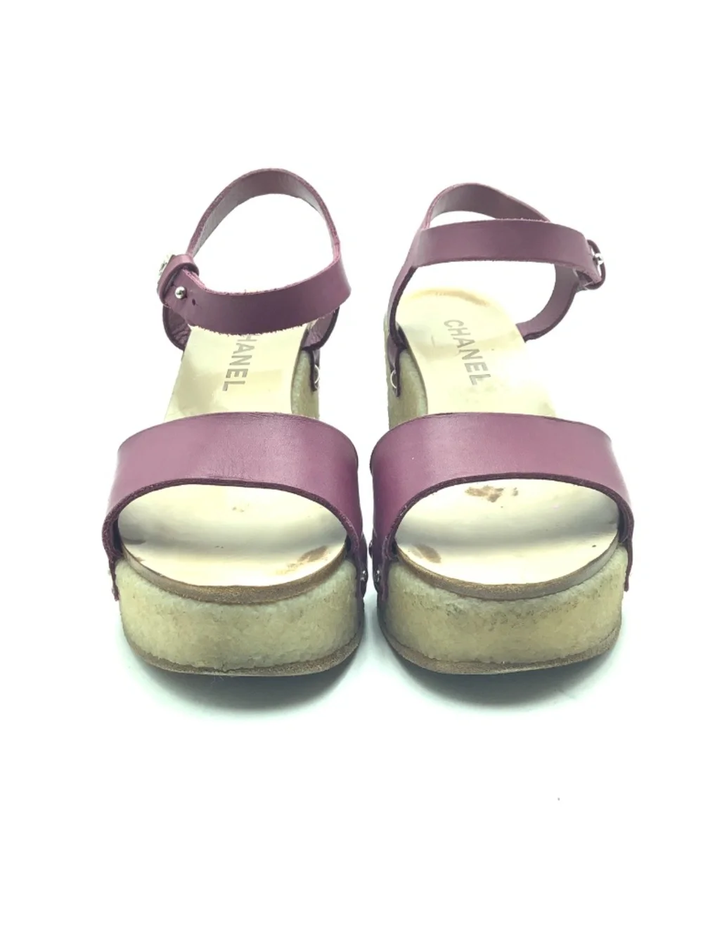 Chanel Leather Platform Sandals Size: 7 / IT 37